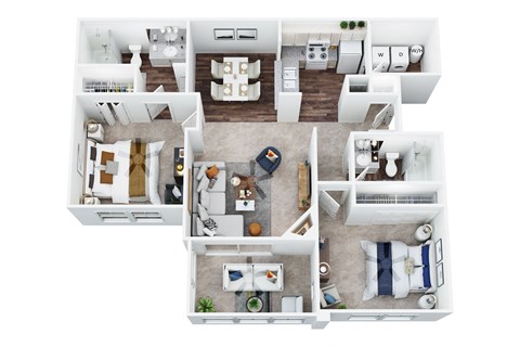 B3 floorplan at San Moritz Apartments, Nevada